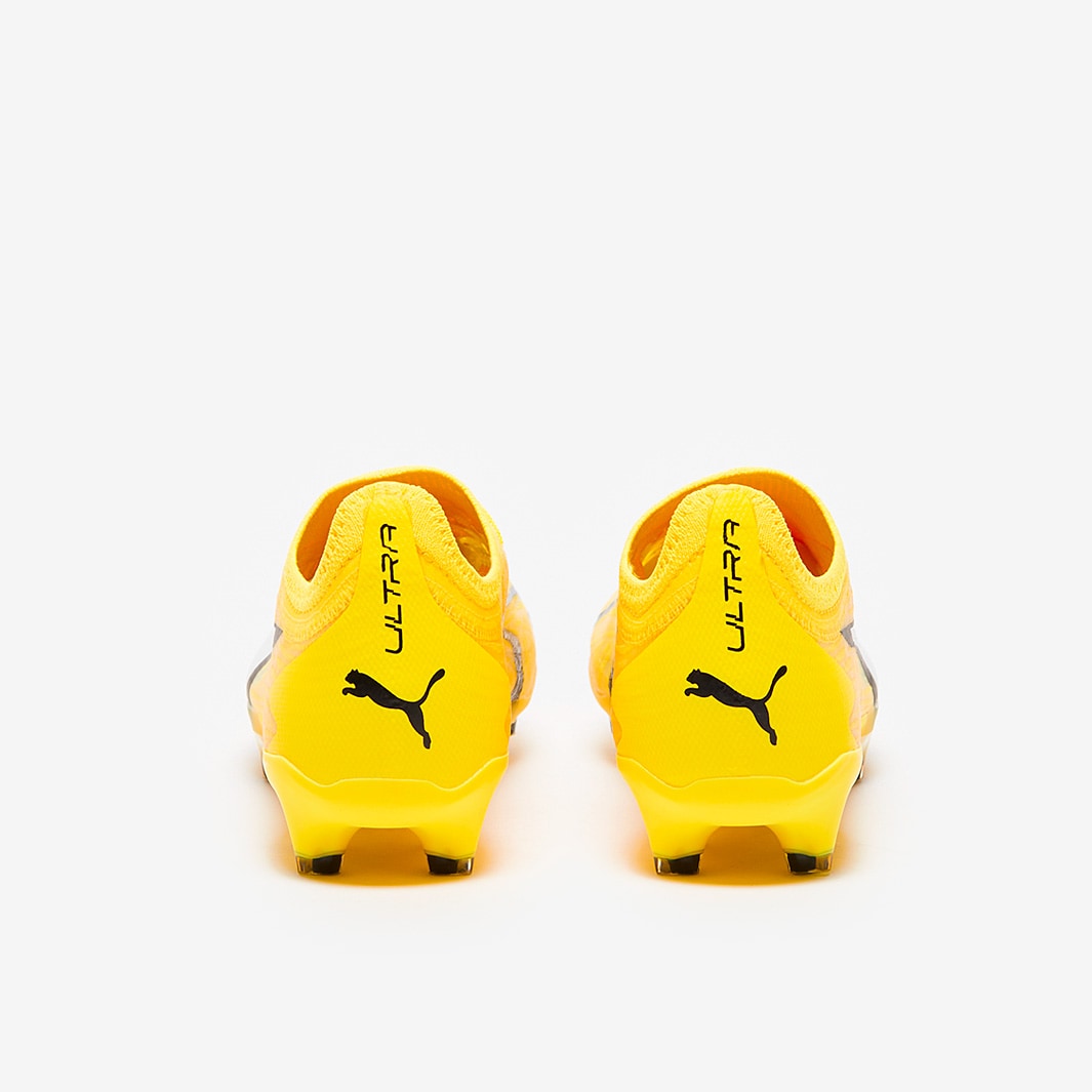 【通販激安】 Puma Womens Ultra Ultimate FG/AG - Yellow Blaze/Puma White 靴