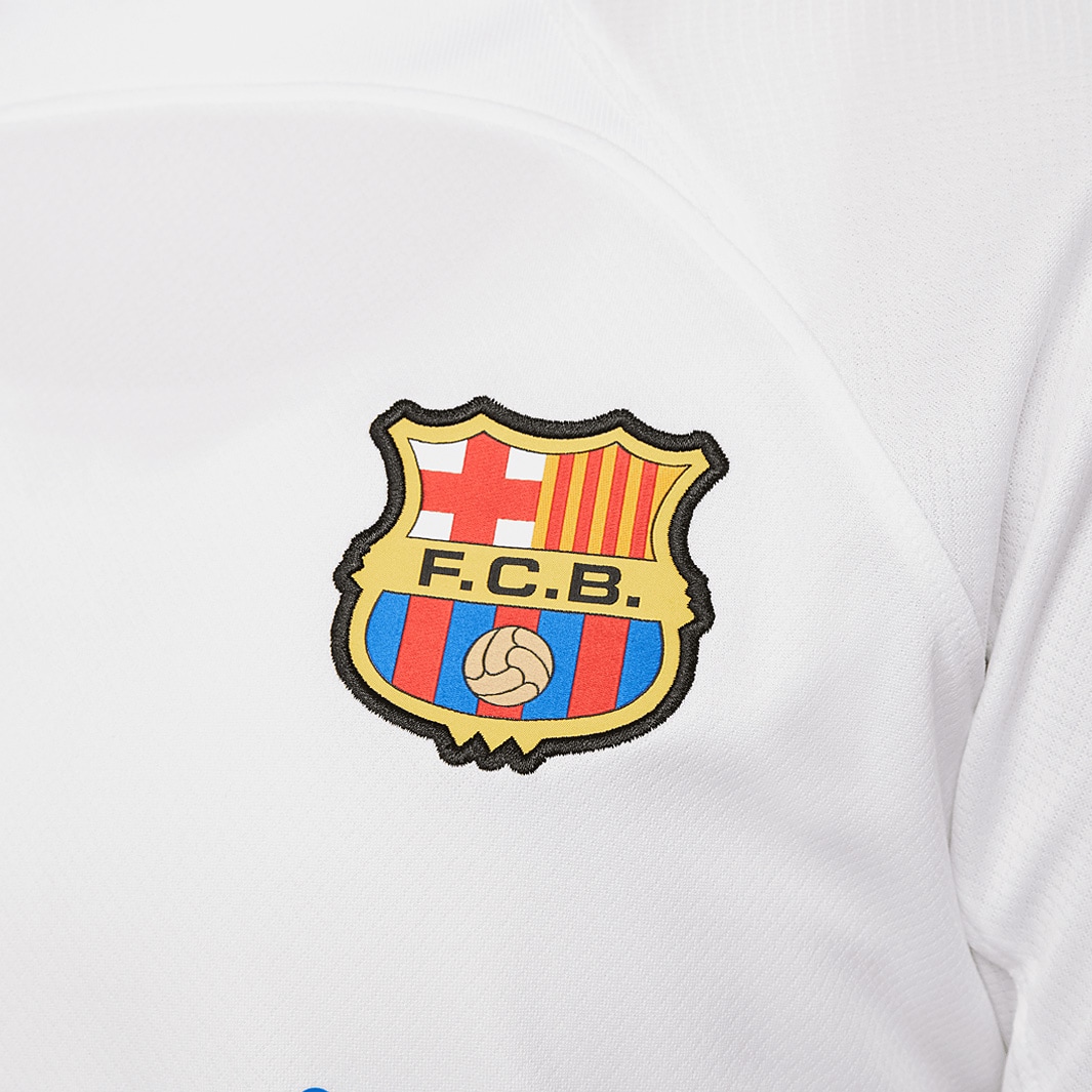 Nike Womens FC Barcelona 23/24 Away Stadium Shirt - White Nike Womens FC Barcelona 23/24 Away Stadium Shirt - White
