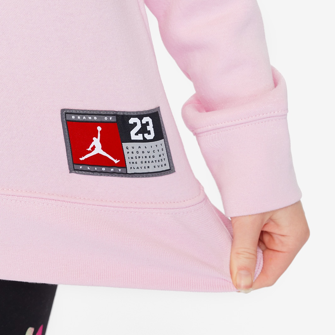 Jordan Older Girls Hybrid Fleece Pull-Over Hoodie (8-15Y) Pink