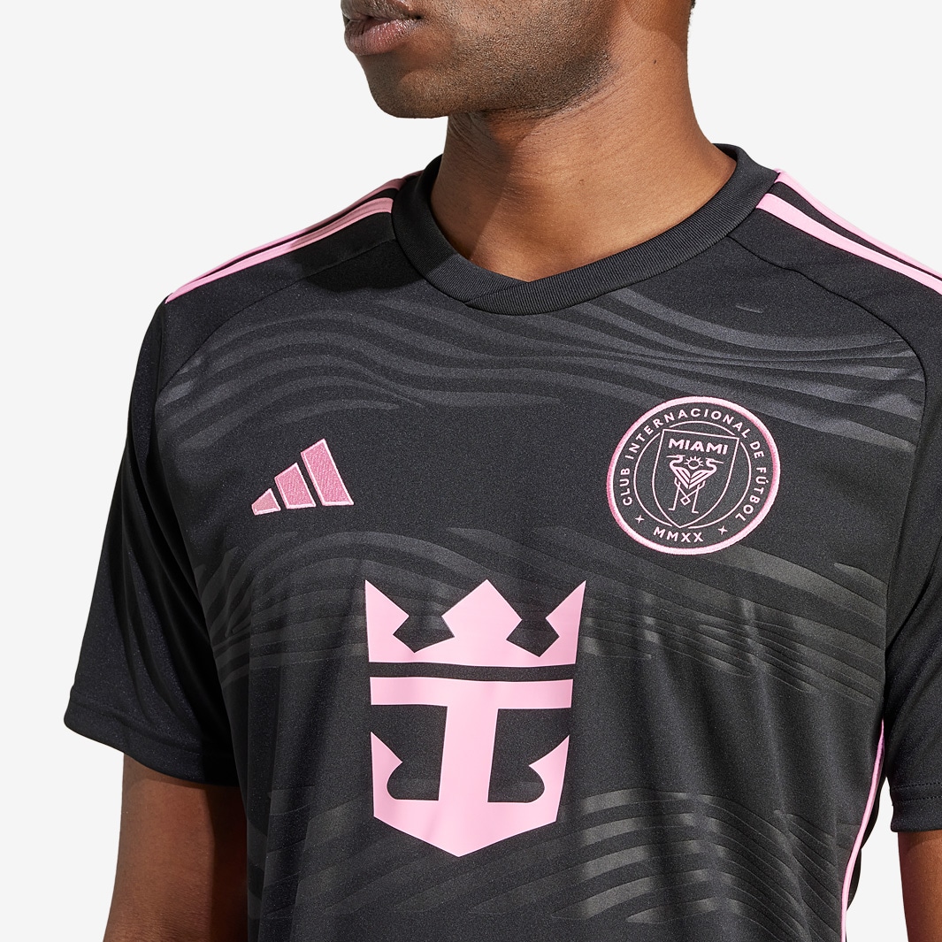 adidas Inter Miami 2024 Away Shirt with Messi 10 - Black - Mens