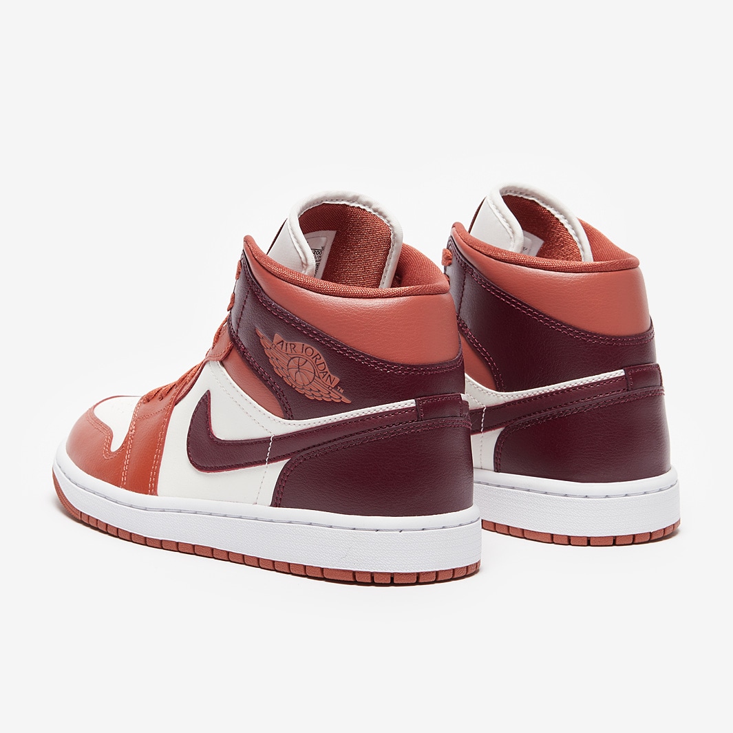 Womens Air Jordan Mid Dusty Peach/Night Maroon/Sail/White
