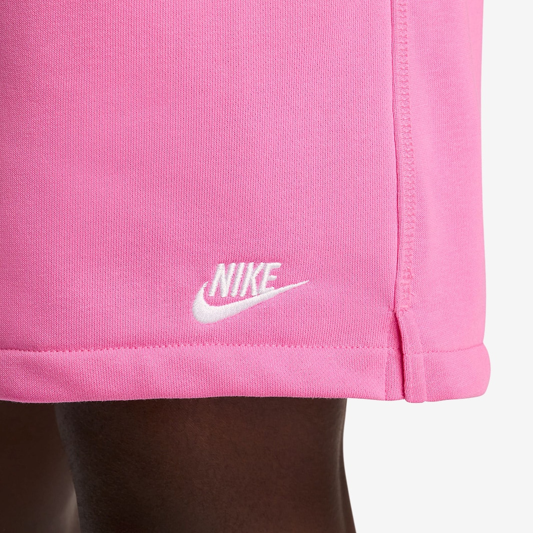 pink nike fleece shorts mens