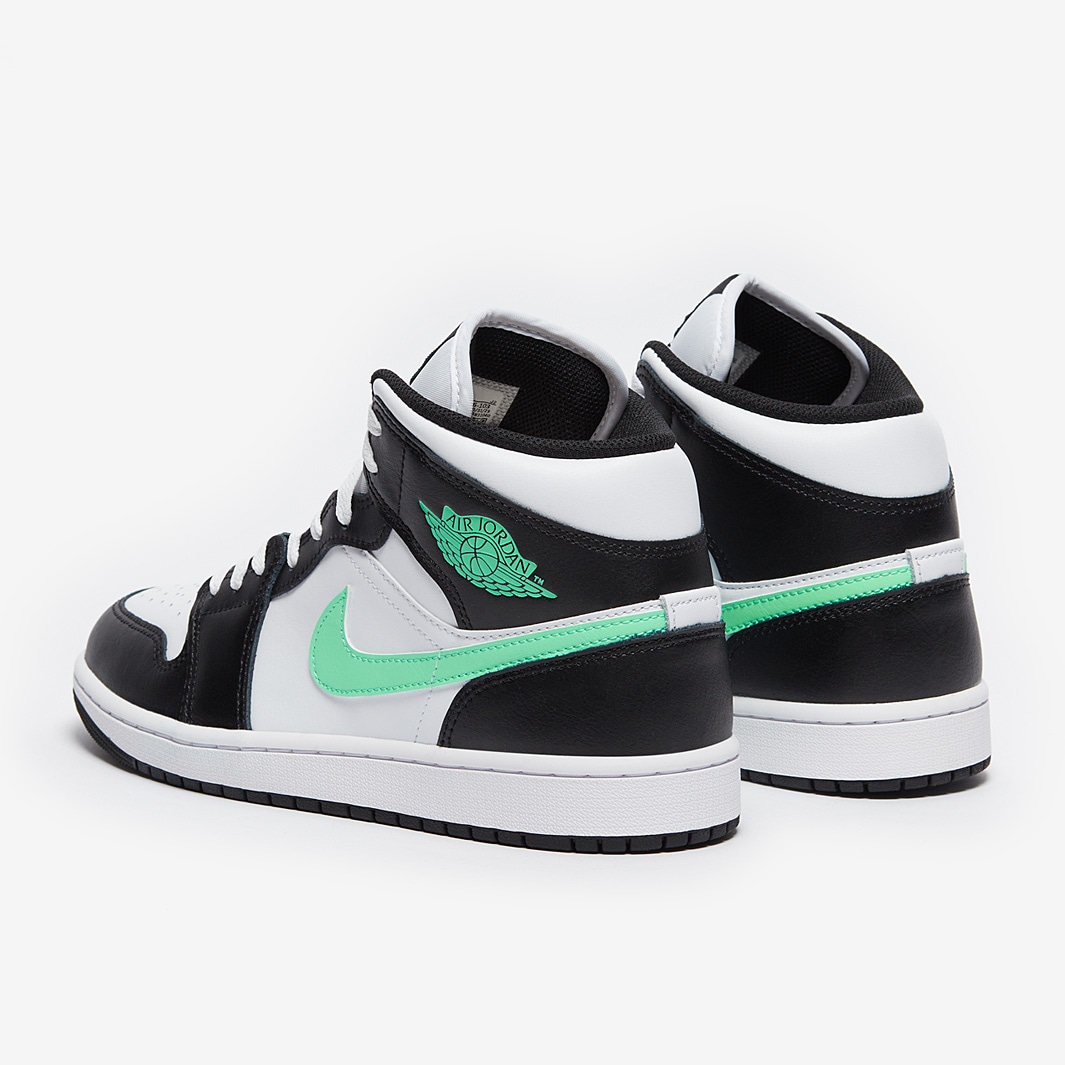 Jordan 1 mid white mystic green best sale