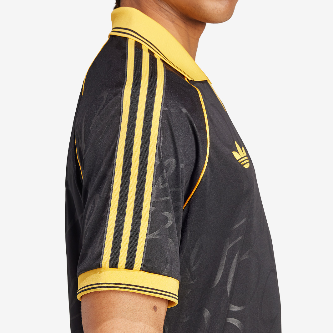 adidas 黒/黄色 ストライプシャツ　Jude Bellingham adidas Jude Bellingham Shirt - Black - Mens Clothing | Pro:Direct