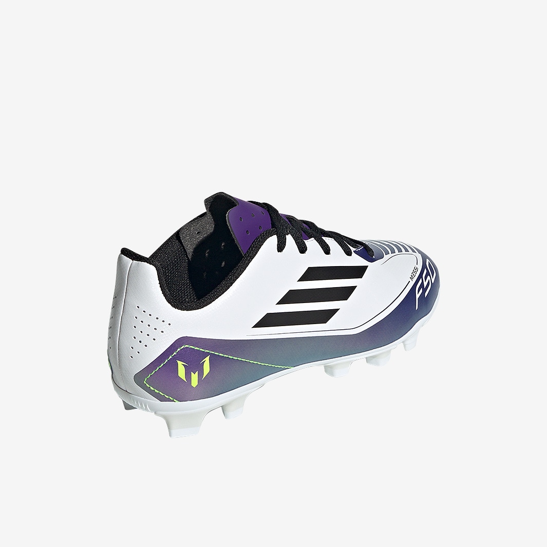 adidas Kids F50 x Messi Club Firm Ground - Ftwr White/Core Black