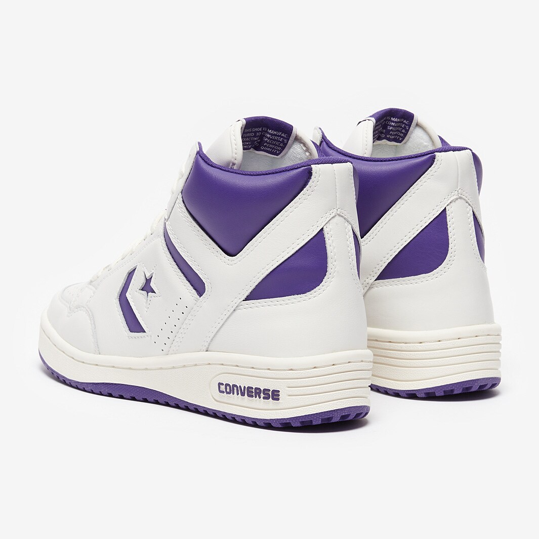 Converse Weapon Mid Court Purple/Vintage White Trainers Mens
