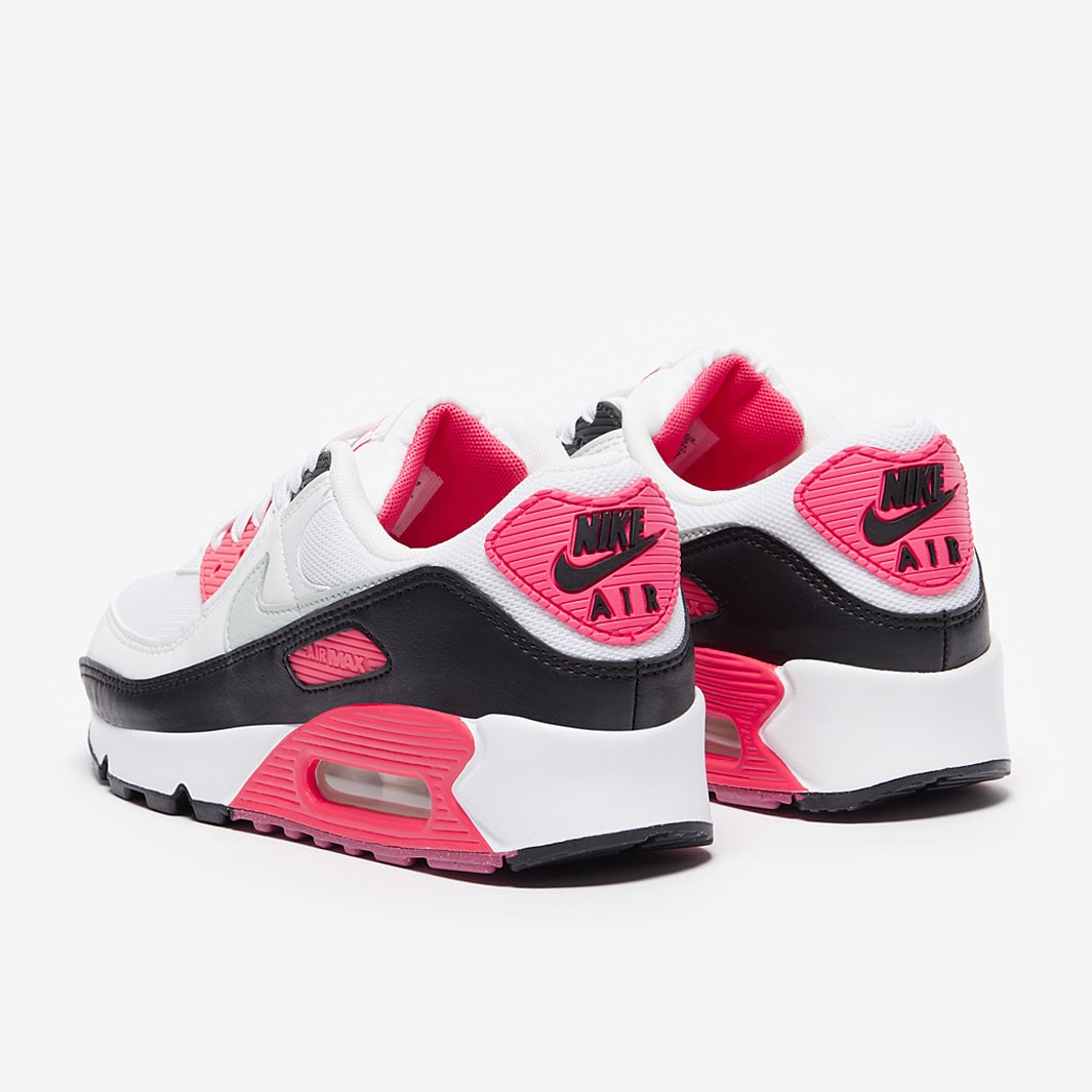 Nike Footwear Pink And Black Nike Air Max Trainers Nike Air Max 90 Trainers  White Hyper Pink Black College Grey