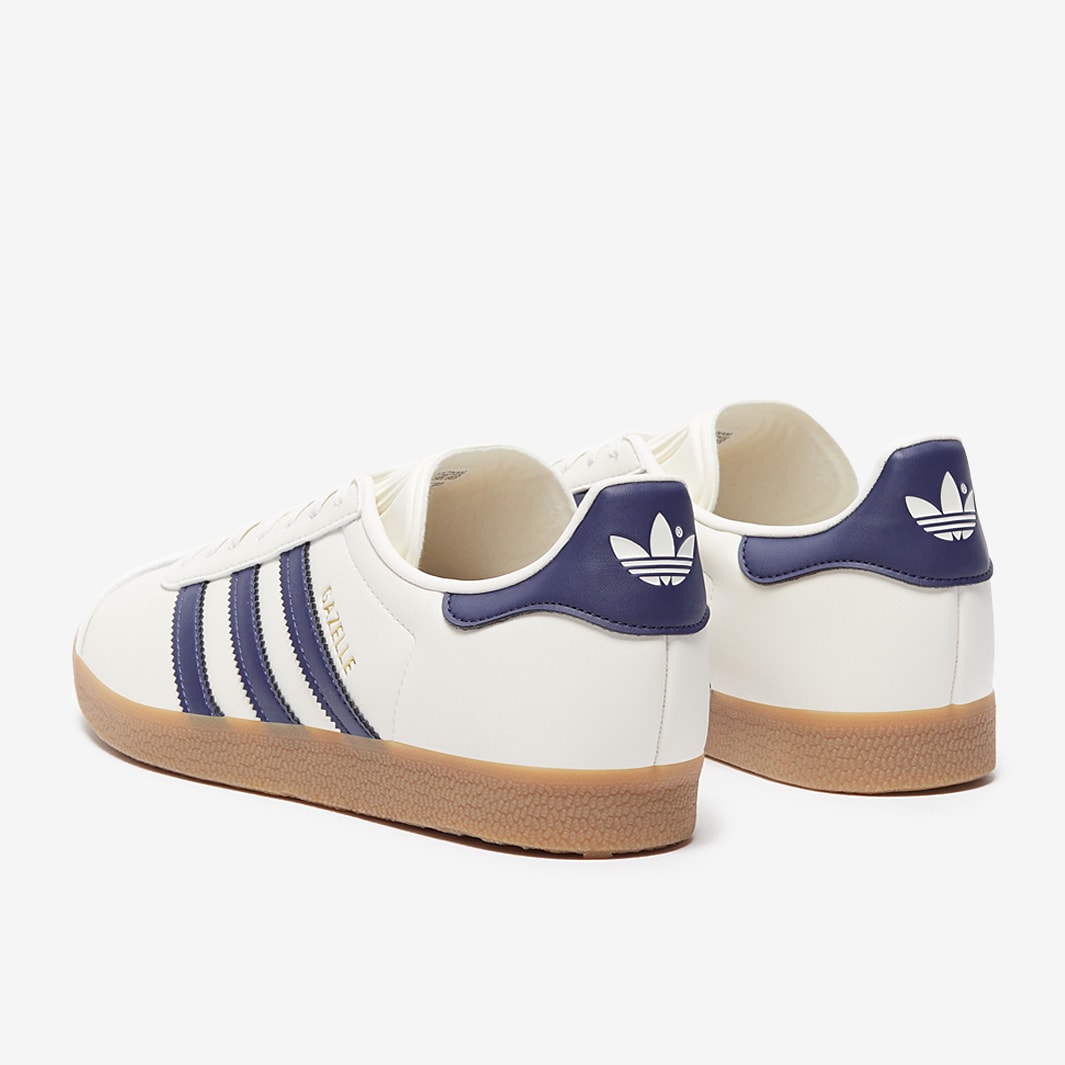 adidas Originals Gazelle Cloud White/Dark Blue/Gum Trainers