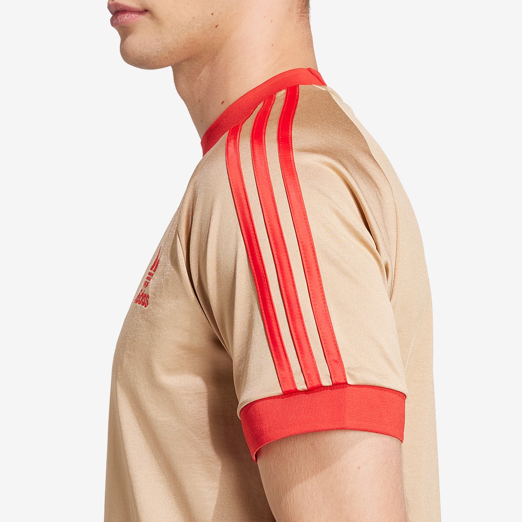 adidas x David Beckham OG 3 Stripes T-Shirt - Magic Beige - Mens