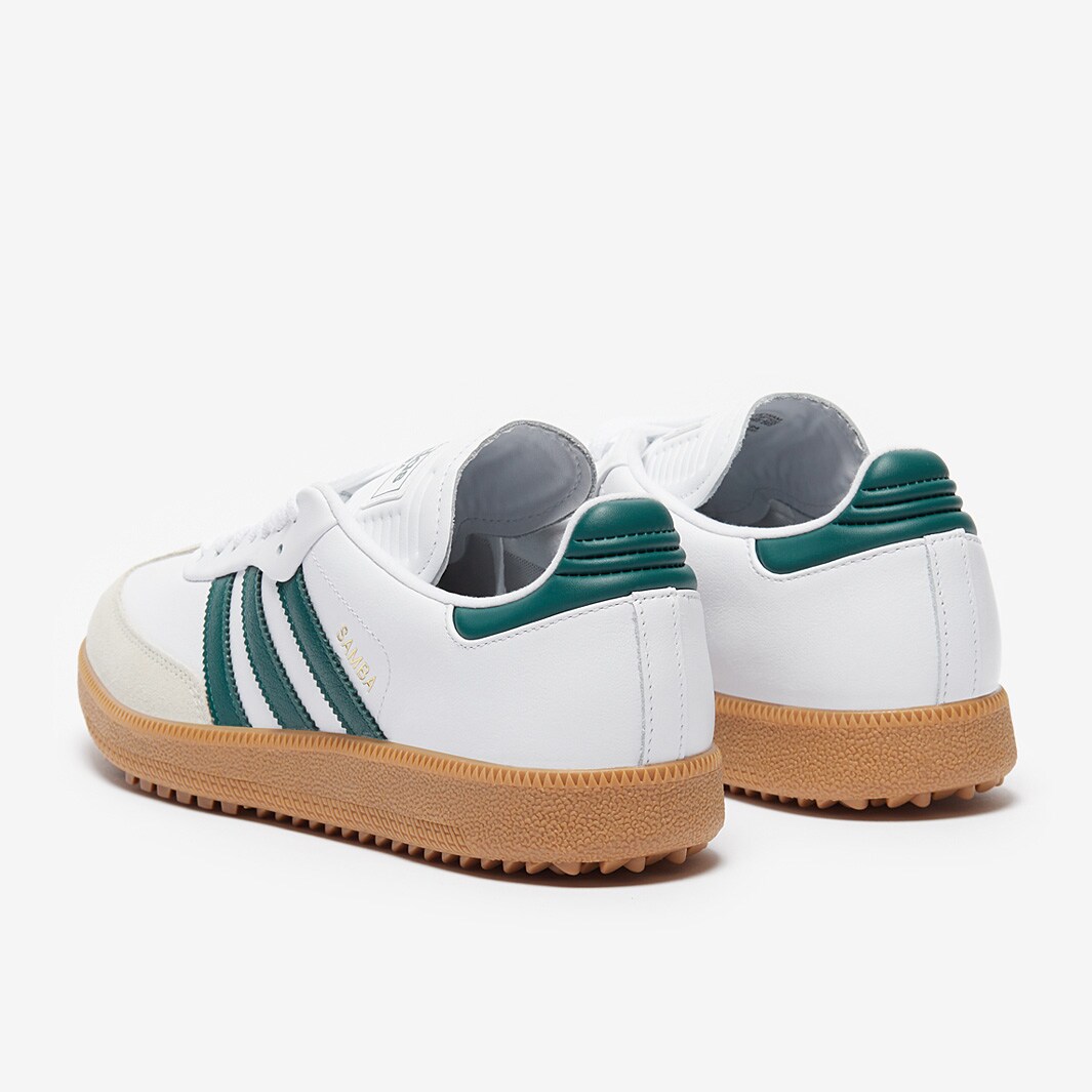 adidas Samba Lux Golf Shoes White/Collegiate Green/Gum Mens