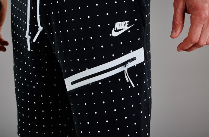 nike polka dot tech fleece shorts