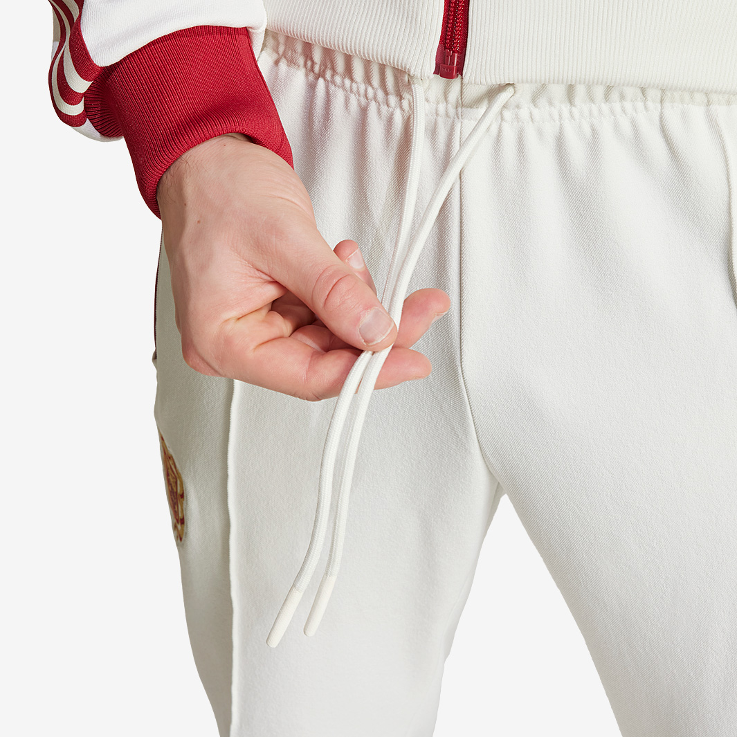 adidas cuffed pants raw white