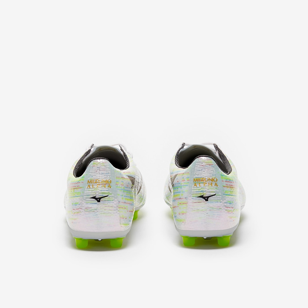 Mizuno Alpha II Elite Artificial Grass - White/Silver Iridiscent