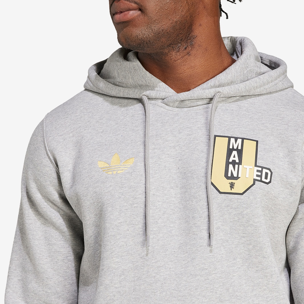 adidas Manchester United 24/25 VRCT Hoodie - Medium Grey