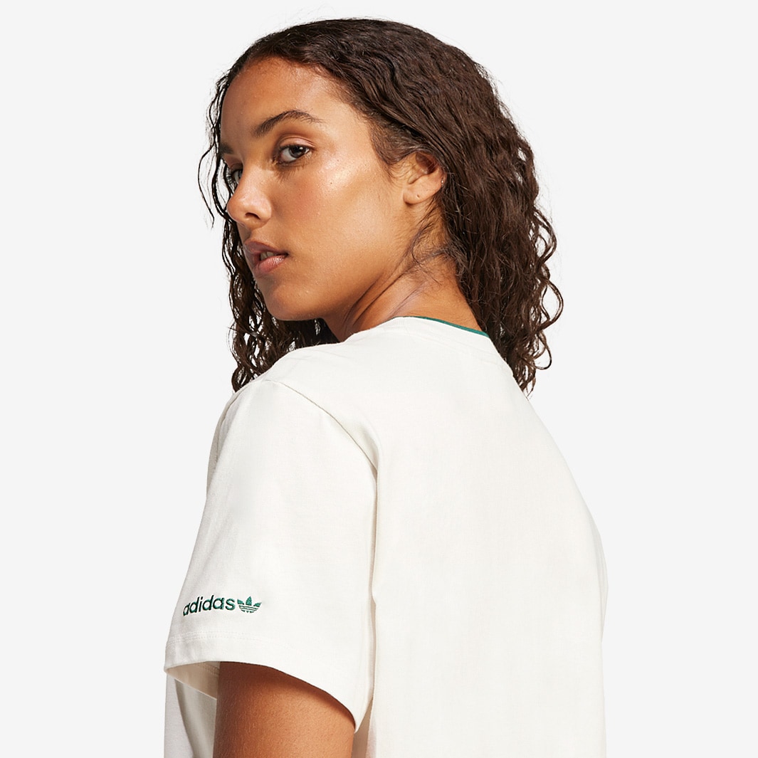 売れ筋商品|||アディダスオリジナルス Tシャツ レディース トップス BEACH CLUB TEE - Print T-shirt - cloud white アディダスオリジナルス レディース Tシャツ トップス BEACH