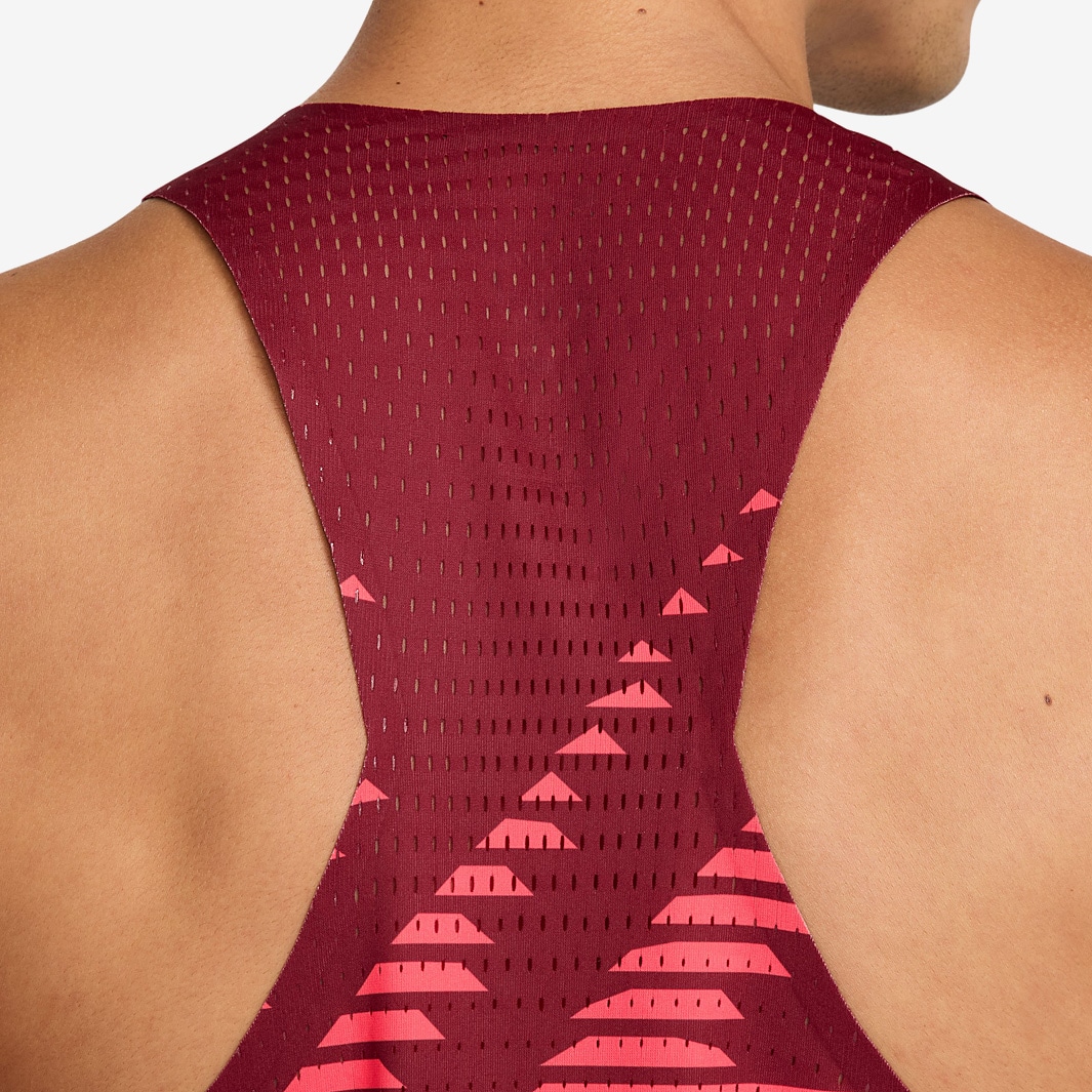 Nike Dri-FIT ADV Aeroswift Singlet 25 - White/Team Red/(Bright