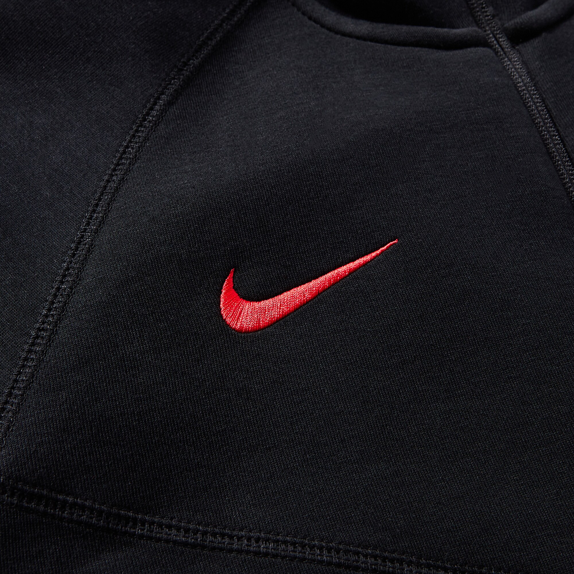 nike zip up hoodie red tick