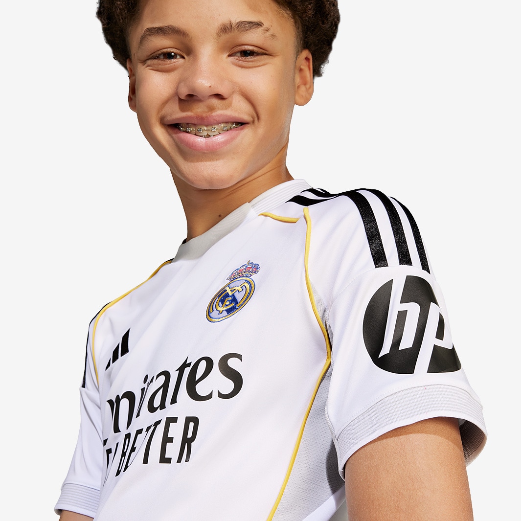 adidas Real Madrid 25/26 Kids Home Jersey - White - Boys