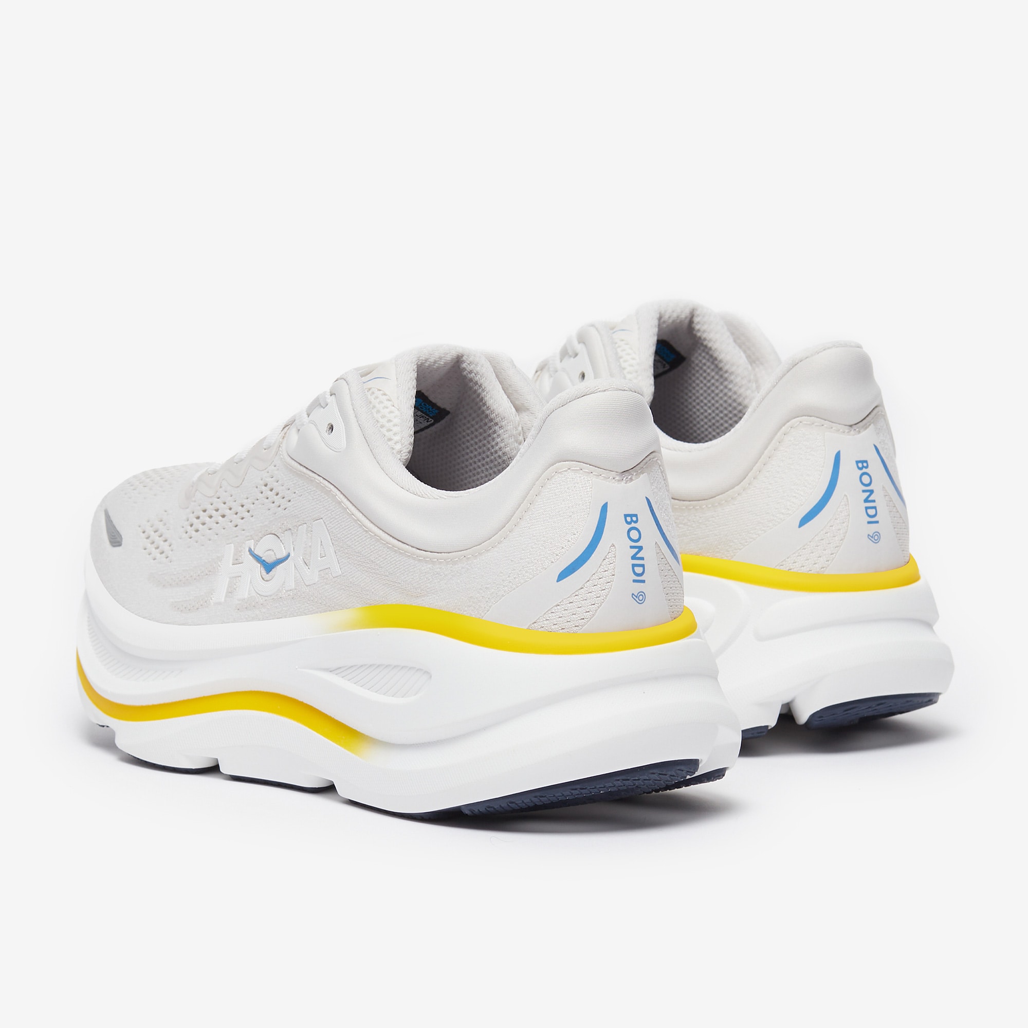 Hoka Bondi 9 - White/Grout - Mens Shoes | Pro:Direct Running