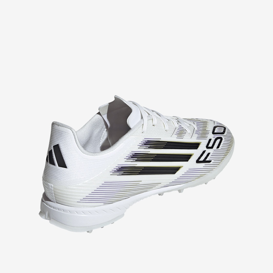 adidas F50 League Turf White/Core Black/Met Gold Adult Cleats