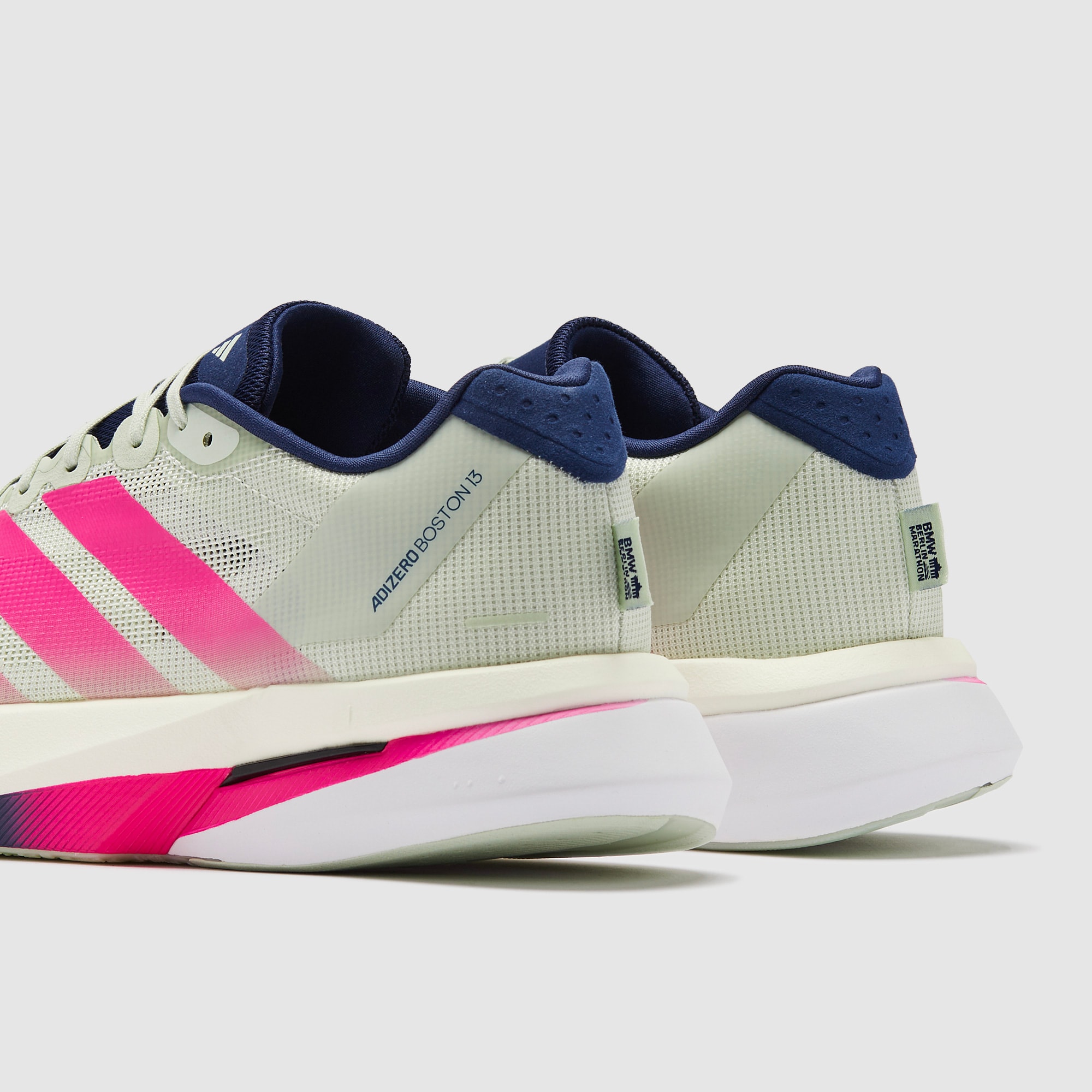 adidas adizero Boston 13 - Linen Green/Shock Pink/Dark Blue