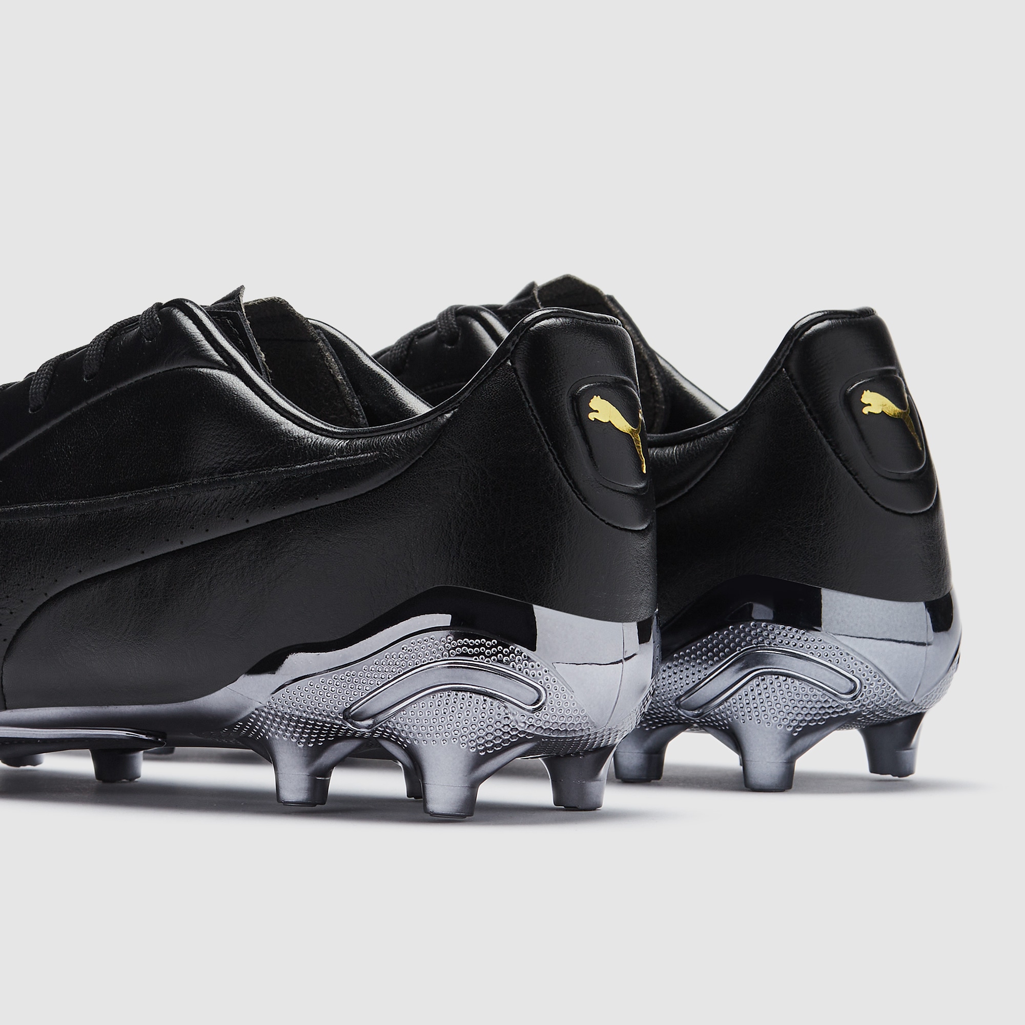 Puma King Platinum Firm Ground - Black/Black - Adult Cleats |