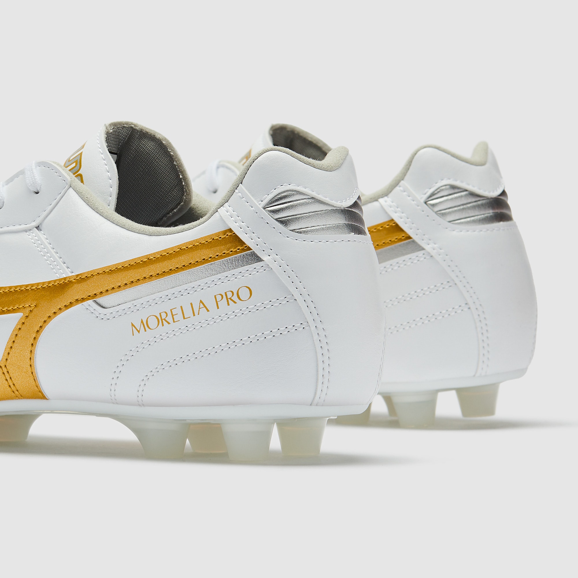 Mizuno Morelia II Pro Firm Ground - White/Football Gold/Galaxy