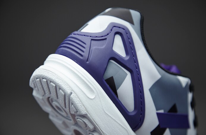 adidas Originals ZX Flux Print - Mens Shoes - White/Purple/Black |