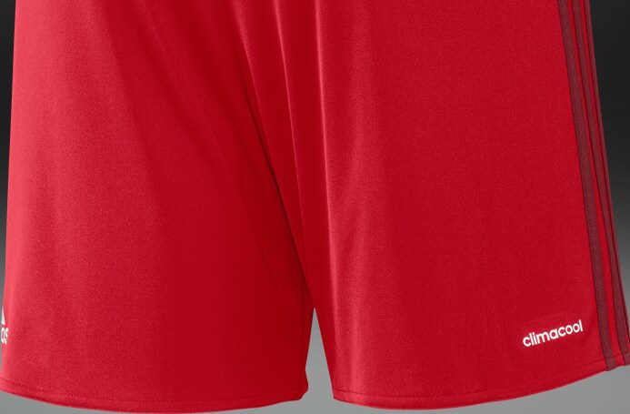 adidas red soccer shorts