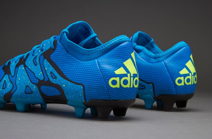 adidas X 15.1 FG/AG -Botas de fútbol-Terrenos firmes- Azul solar/Amarillo/Negro | Pro:Direct