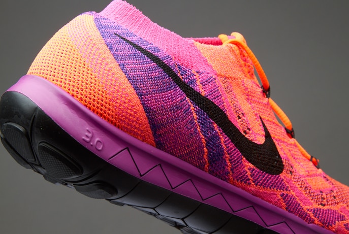 Nike Free 3.0 Flyknit para mujer Zapatillas para mujer Naranja Negro Morado Rosa Pro Direct Soccer