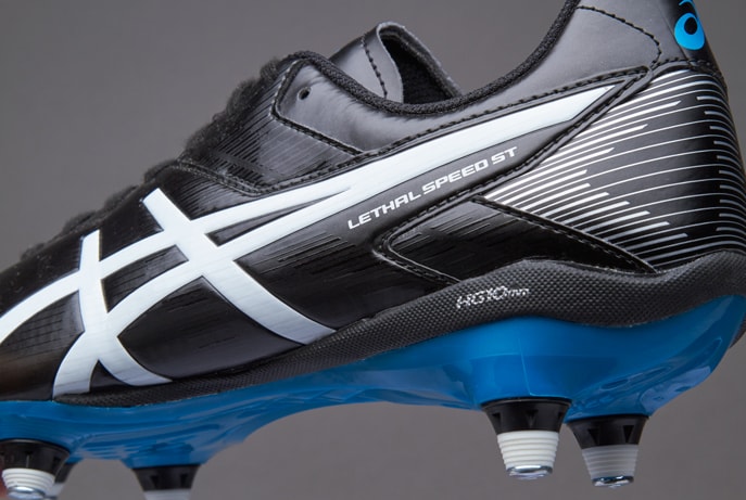 Asics Lethal Speed ST SG Mens Boots Soft Ground Black/White