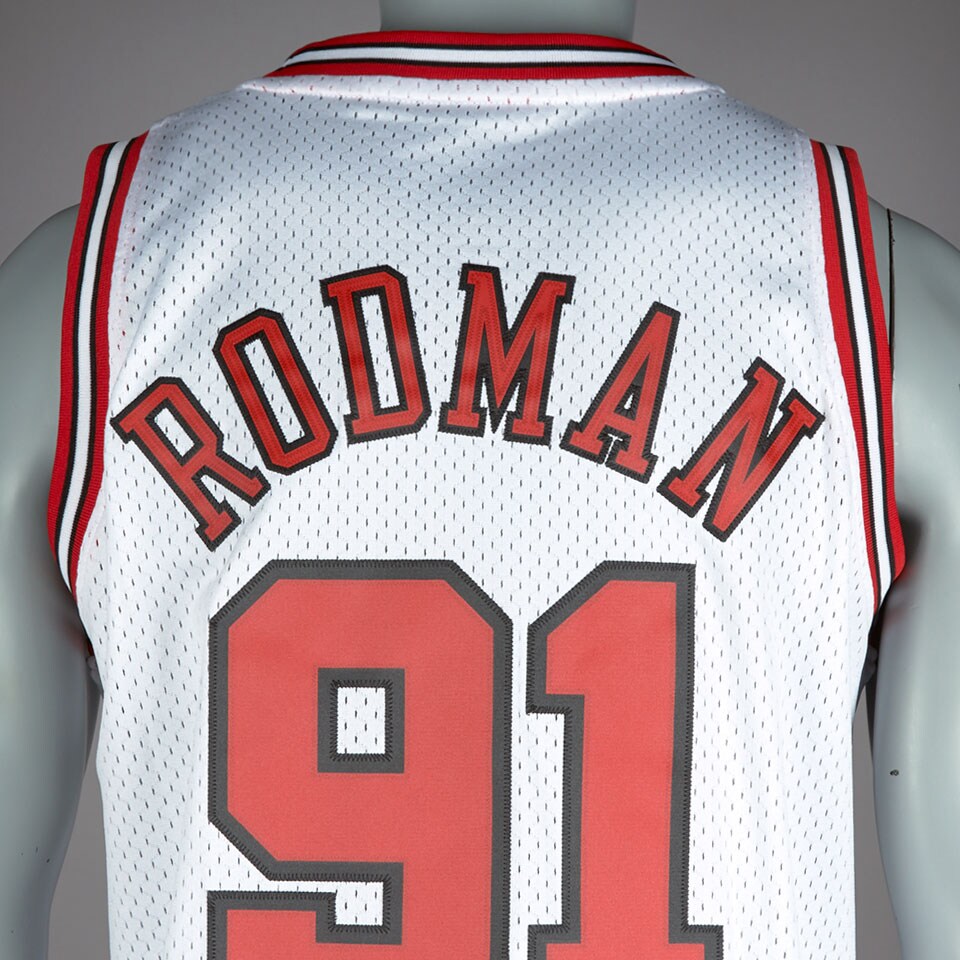 adidas, Shirts, Adidas Soul Swingman Hardwood Classic Chicago Bulls Rodman  Jersey White L Nwt
