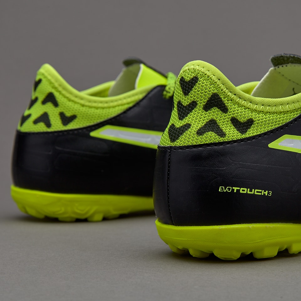 Puma EvoTouch サッカーシューズ ブラック/イエロー Puma evoTOUCH 3 TT Jr - Black/White/Safety Yellow - Youths