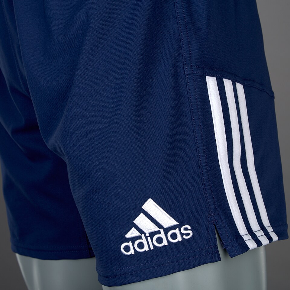 adidas Classic 3 Stripes Shorts Black/White Mens Rugby Teamwwear