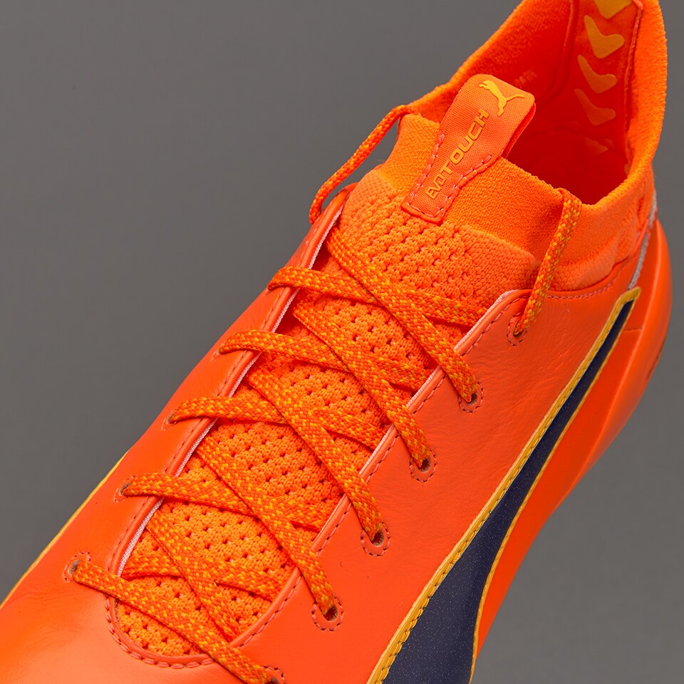 PUMA evoTOUCH 1 FG - Mens Boots - Firm Ground - Orange Clown