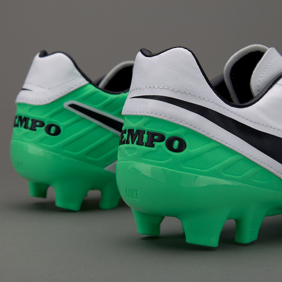 para ver agua lino Botas de futbol- Nike Tiempo Mystic V FG - Blanco/Negro/Verde eléctrico |  Pro:Direct Soccer
