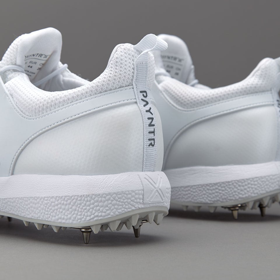 Payntr X Junior Cricket Shoe White Boys Shoes Spikes