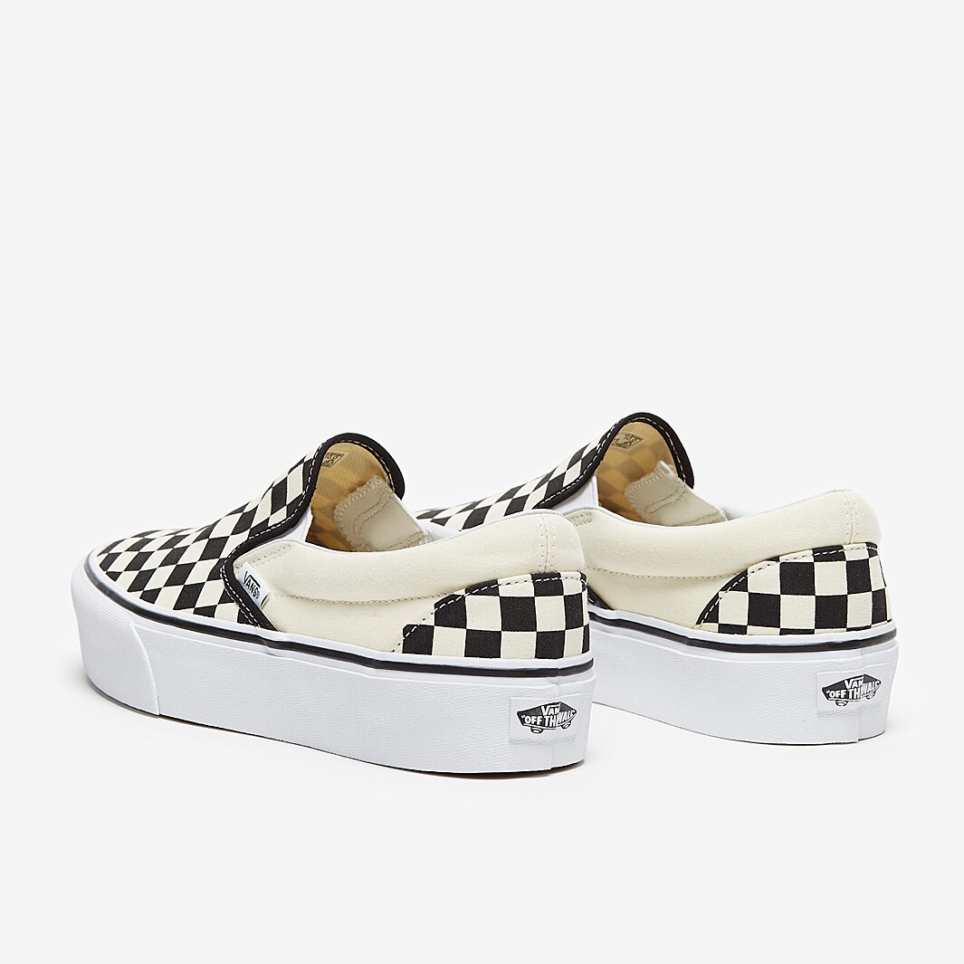 Platform black and white checkered vans best sale