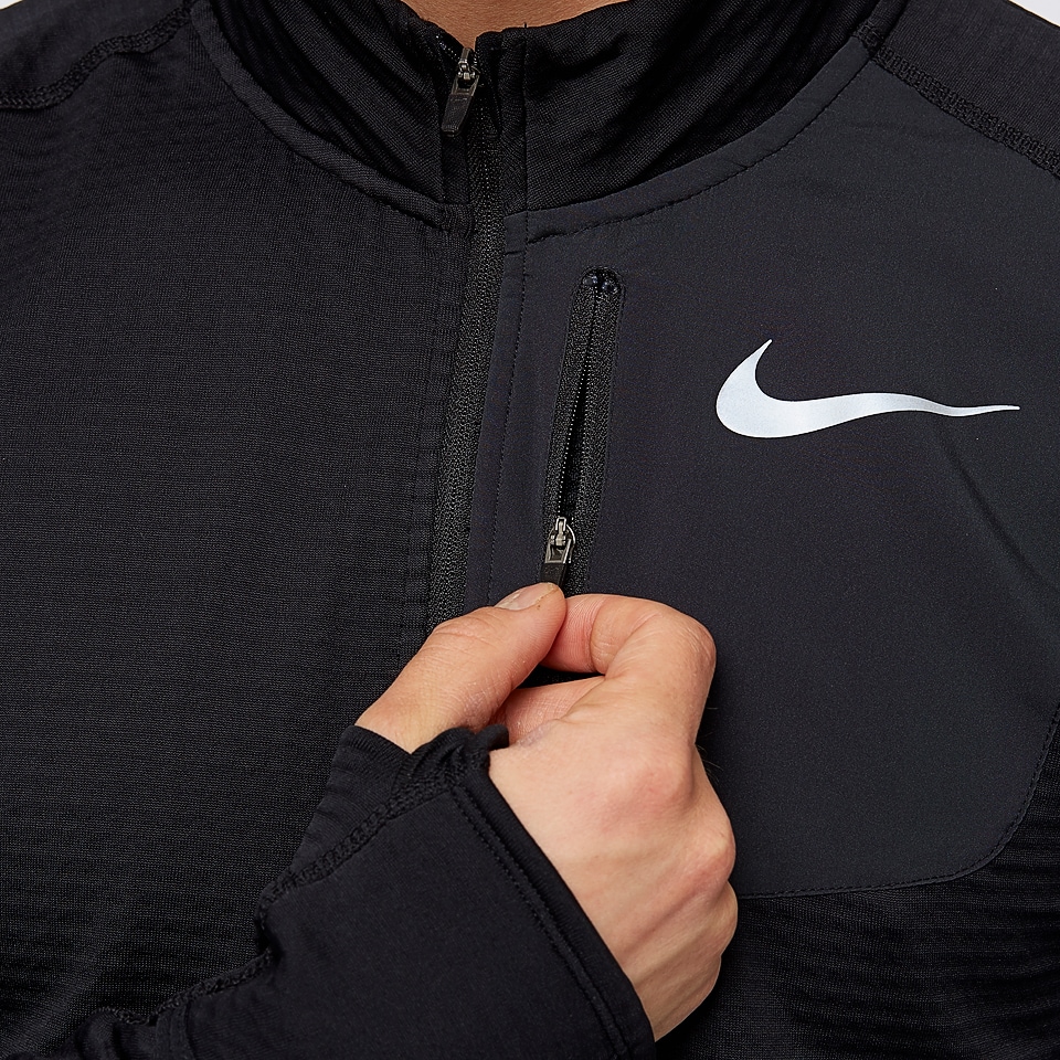 Nike Therma Sphere Element Half Zip Top Black Mens Clothing 857829 011 Pro Direct Running