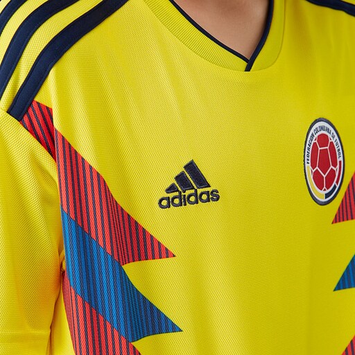 adidas Colombia 2018 Home Kids Shirt - Bright Yellow/Collegiate Navy image 5 |