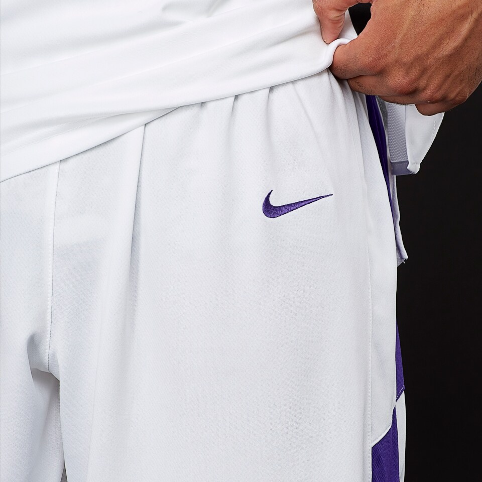 Nike Elite Shorts White/Purple Mens Basketball Teamwear 802326110