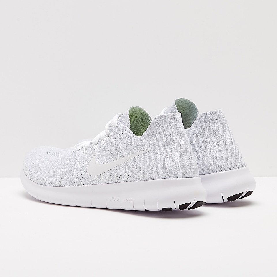 chaussures running homme - Nike Free Rn Flyknit 2017 - Blanc/ Pure