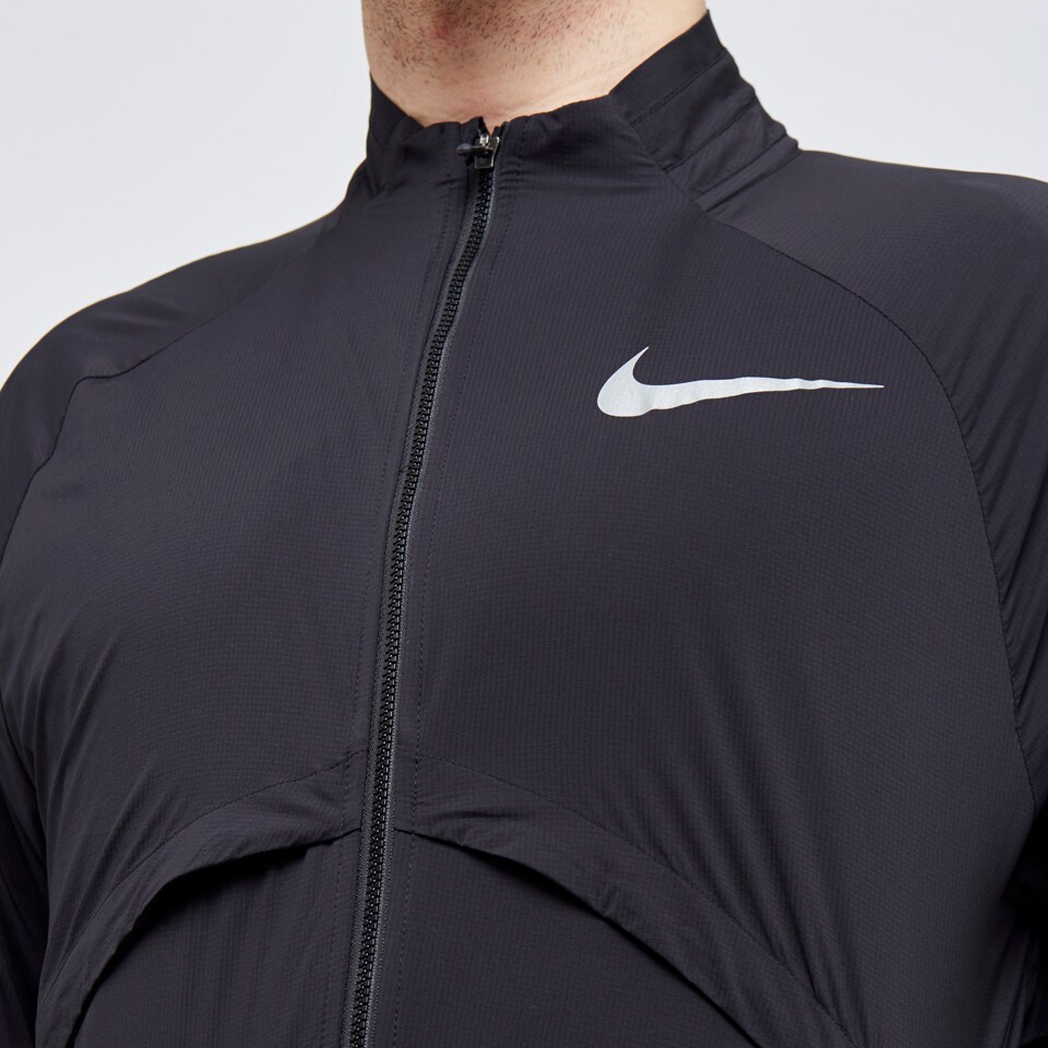 Nike Shield Convertible Jacket Black Mens Clothing Pro Direct Running