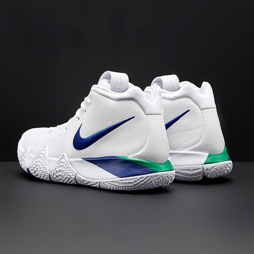 Kyrie 5 white/deep royal blue men's basketball outlet shoe