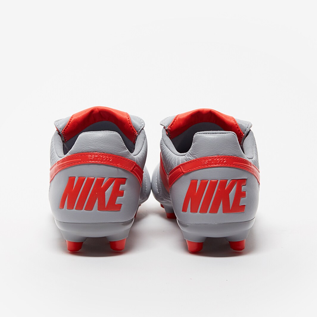 fuego Agresivo Habitat botas de fútbol - Nike Premier II FG - Gris Lobo/Crimson/Gris Lobo | Pro: Direct Soccer