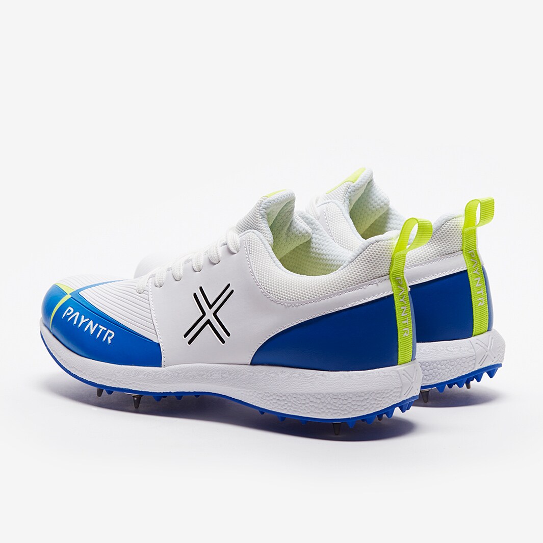 Payntr V Junior Cricket Spike White/Blue Boys Shoes