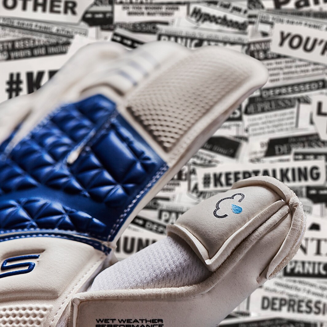 Sells Mind Wrap Aqua Jr White/Navy Junior Goalkeeping gloves Roll