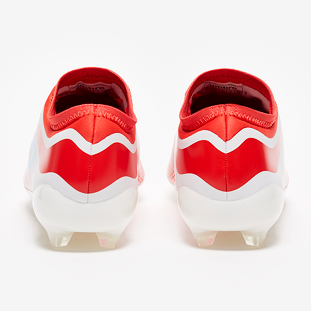 Umbro Velocita IV Premier Fg Crampons Foot Taille 10 Blanc Rouge Bleu Cerise - Neuf Boîte