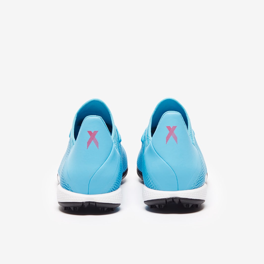 adidas X TF Bright Cyan/Core Black/Pink Turf Trainer